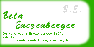 bela enczenberger business card